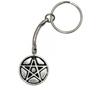Pentagram Keyring - With Quote