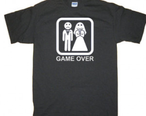 Game Over Wedding Bachelor Party Funny Cool T-Shirt, More colors S M L ...