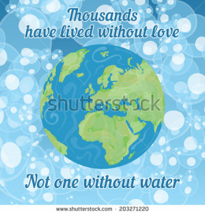 Protect Earth quote with the planet globe eastern hemisphere vector ...