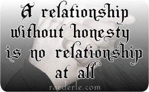 relationship without honesty is no relationship - quote and photo by ...