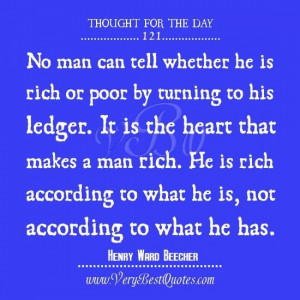 Thought for the day poor quotes rich quotes heart quotes