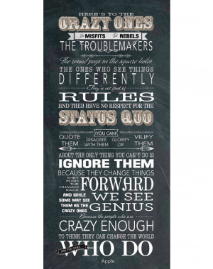 ... Art Print - 8x20 Canvas - Apple Inc. quote Steve Jobs Gallery Mount