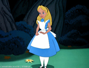 alice in wonderland thank you curtsy animated GIF