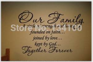 family/house rules/ quotes /saying/words Wall Decal Our Family Circle ...