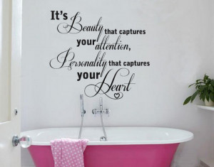 Capture your heart Wall Art Quote Sticker Decal Vinyl Tattoo Decor ...