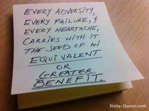 Sticky-Quotes_043012_Every adversity, every heartache, & every failure ...