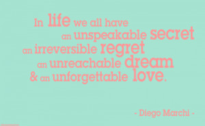 ... irreversible regret an unreachable dream and an unforgettable love