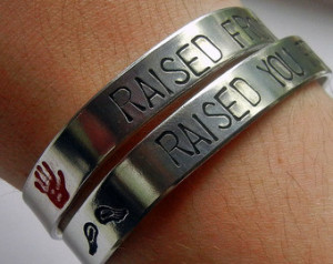 Raised (You) From Perdition Hand St amped Bracelet Set - Supernatural ...