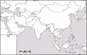 South East Asia Blank Outline Map