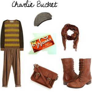 ... Charlie Bucket Costume, Basic Brown, Buckets Costumes, Charli Buckets
