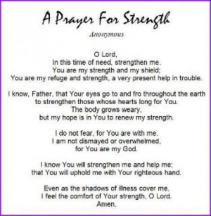 Motivational Wallpaper on Strength : A Prayer For Strength