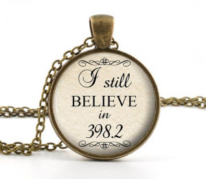 still believe Quote Necklace Book Lover Pendant by BluefireSky, $12 ...