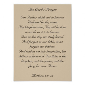 Framed Bible Verse Artwork, the Lord's Prayer Posters