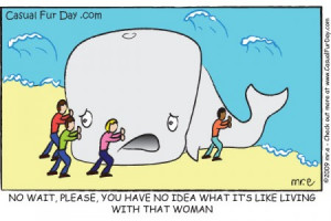 Funny whale cartoon