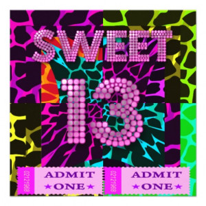 sweet 13 birthday party pink mixed animal print teen birthday party ...