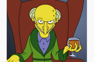 Mr. Burns knows what he likes and it's not Barack Obama.