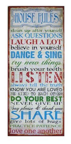 House Rules Quote Wall Art ♥