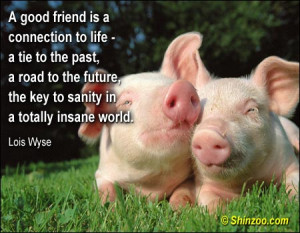 good friend is a connection to life – a tie to the past, a road to ...