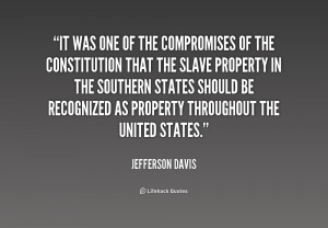 Jefferson Davis Quotes On Slavery