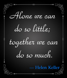 Famous quote about unity by Helen Keller