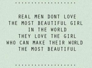 How a real man loves…