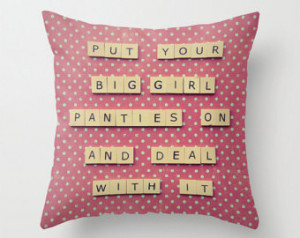 16x16 pillow case - quote accent pillow case - funny quote - put your ...