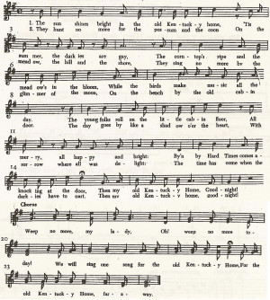 Example 14a: “My old Kentucky Home, Good night” (1853), melody