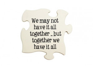 4x4 Puzzle Piece Frame White Quote Piece by RusticRefined on Etsy, $19 ...