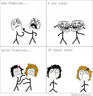 Men vs women fighting rage comic