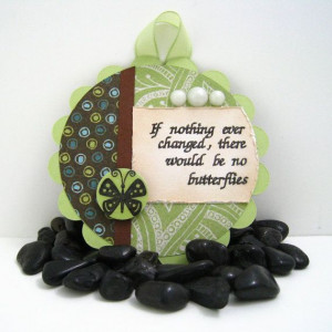 Butterfly Magnet Inspirational Quote Encouragement Green