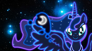 Neon Princess Luna Wallpaper by ZantyARZ