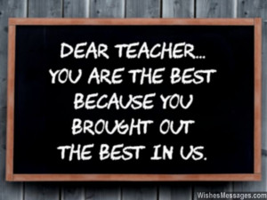 Thank You Notes for Teacher: Messages and Quotes