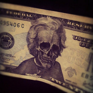 drawing. sketch. dollar bill.Skull, Halloween Money, Dead Money, Dead ...