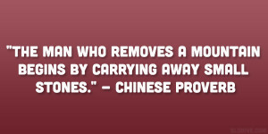 carrying away small stones chinese proverb motivational quotes