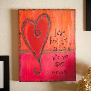 Home > Christian Art > Religious Heart Painting Bible Verse Oil ...