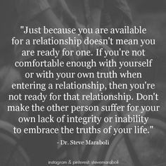 An Ounce of Prevention: '8 Signs You're Not Ready for a Relationship'