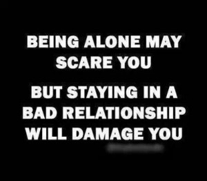 Being alone vs becoming damaged