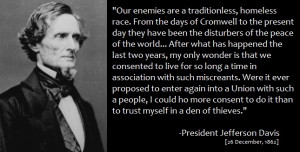 Jefferson Davis Quotes On Slavery