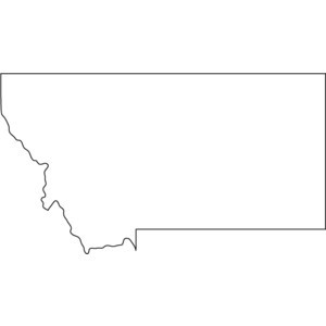 Montana State Map Outline