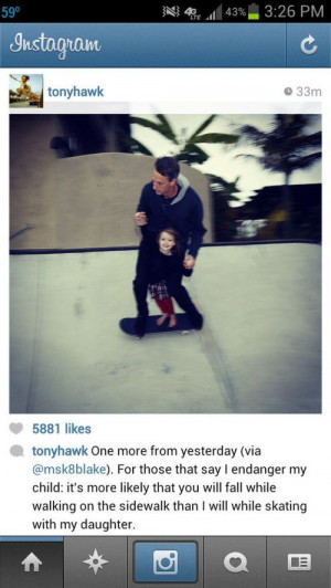 Awesome dad: Tony Hawk