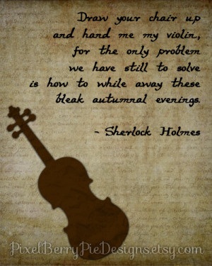 Violin - Sherlock Holmes 8x10 Printable Wall Art (Bookworm gift idea ...