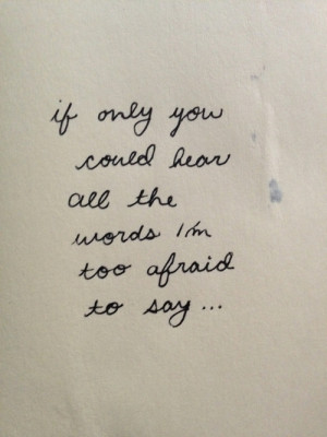 scary love words Scared fear paper ink handwriting cursive