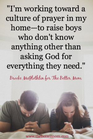 here: Home › Quotes › I'm working toward a culture of prayer in my ...