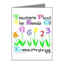 TEACHERS PLANT THE SEEDS OF LEARNING Note Cards (P for