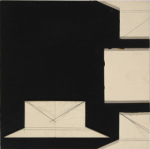 Hats - Donald Sultan (Relief Sculpture: graphite, vinyl asbestos tile ...