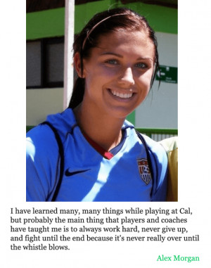 alex morgan quotes about soccer –Image via: wikipedia