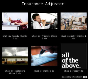 Insurance adjuster, What people think I do, What I really do meme ...