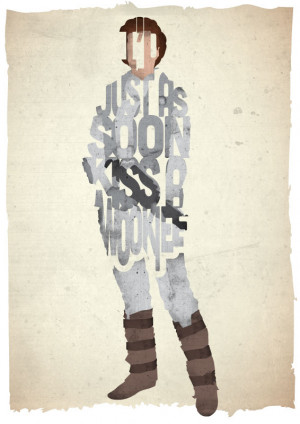 Star Wars Princess Leia typography print based on a quote from the ...