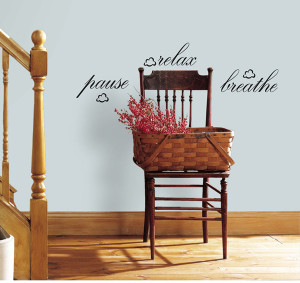 RoomMates Pause, Relax, Breathe Quote Wall Decals