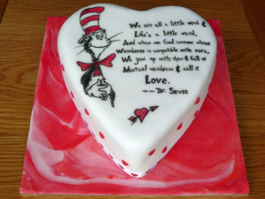 Cat in the Hat Valentine's Cake by Rebeckington